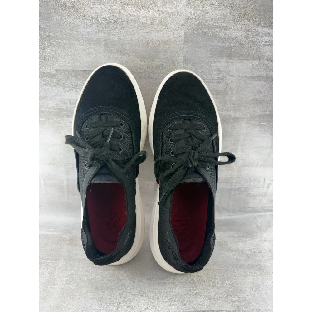 Vans UltraRange EXO Black White Red Low Top Platform Sneakers Mens 9 Womens 10.5